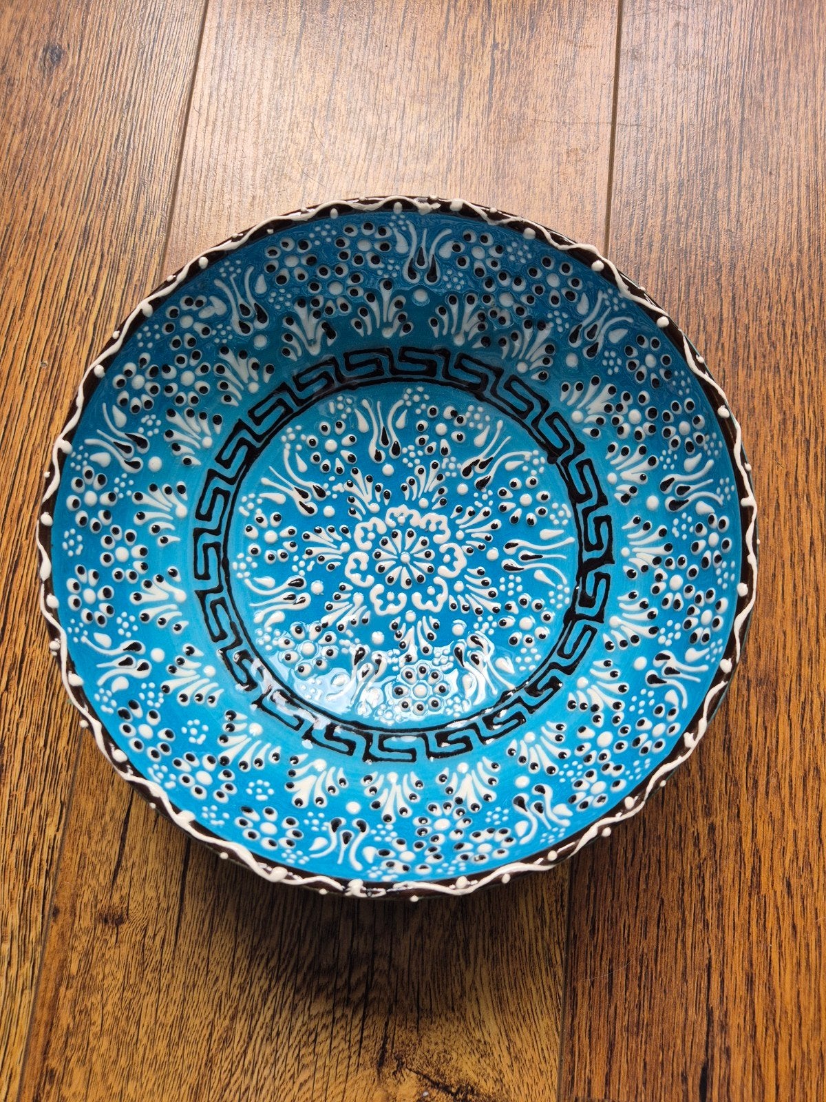 Mooie, blauwe, Turkse schaal, Ophalen of Verzenden