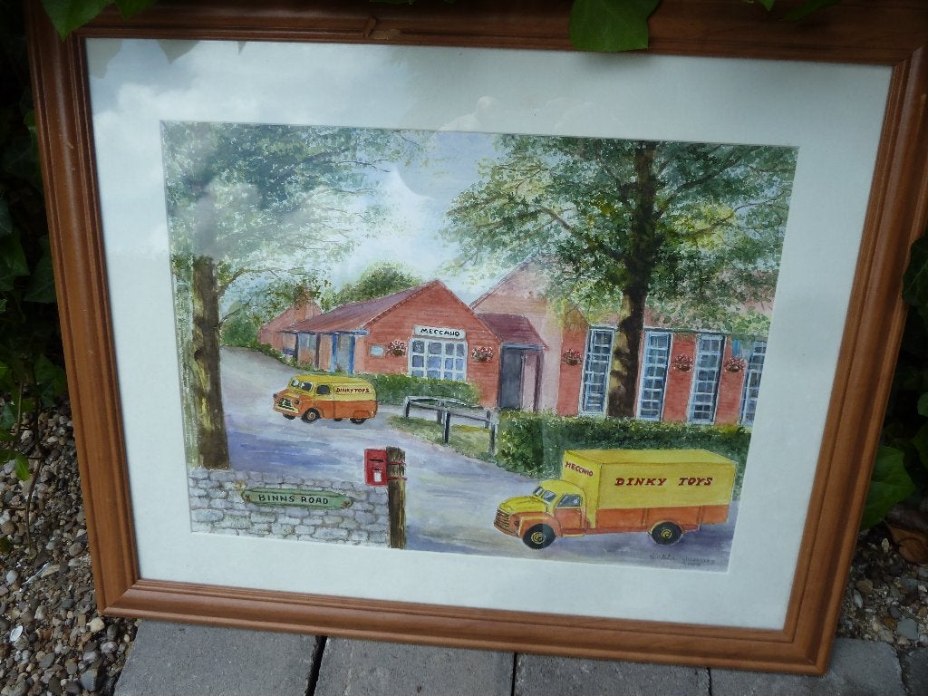 DINKY TOYS - DINKY TOYS - DINKY TOYS SCHILDERIJ 3 9/30 cm., Hobby en Vrije tijd, Modelauto's | 1:43, Ophalen of Verzenden, Zo goed als nieuw