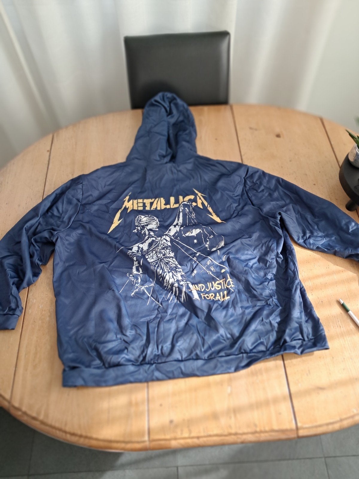 Metallica Hoody trui maat 5XL And Justice for All, Metallica, Blauw, Overige maten, Ophalen of Verzenden