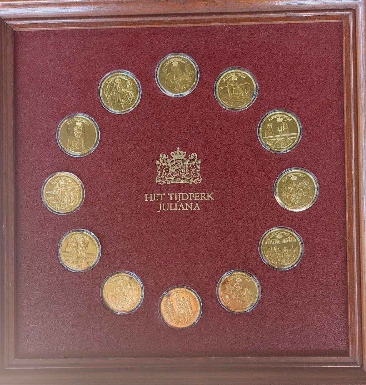 Het Tijdperk Juliana: Franklin Mint Munten Collectie, Ophalen of Verzenden, Zilver, Nederland