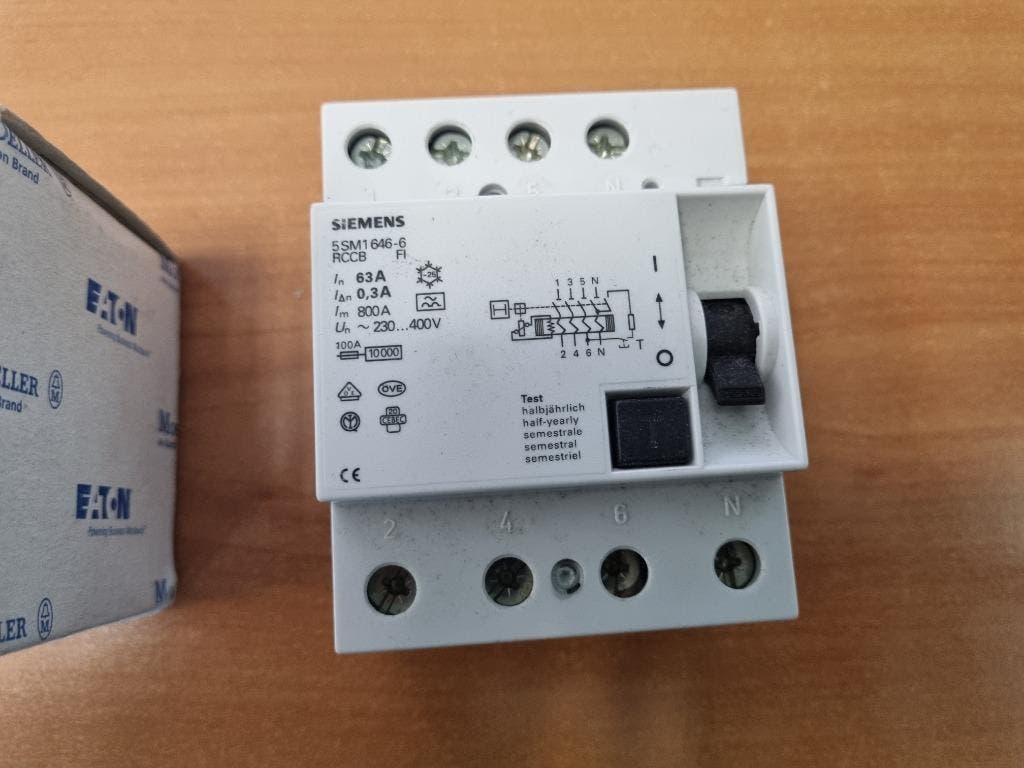 NIEUWE 3-fase siemens en moeller aardlekschakelaar 300 mA