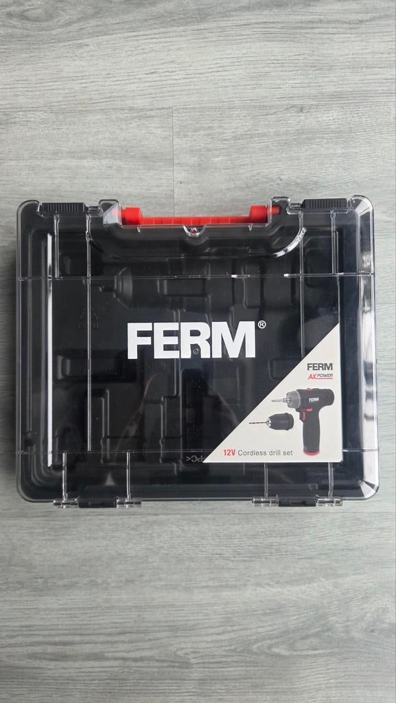 Ferm 12V Accuboormachine Set - Nieuw in Koffer, Ophalen of Verzenden, Nieuw, Minder dan 400 watt, Boor- en Schroefmachine