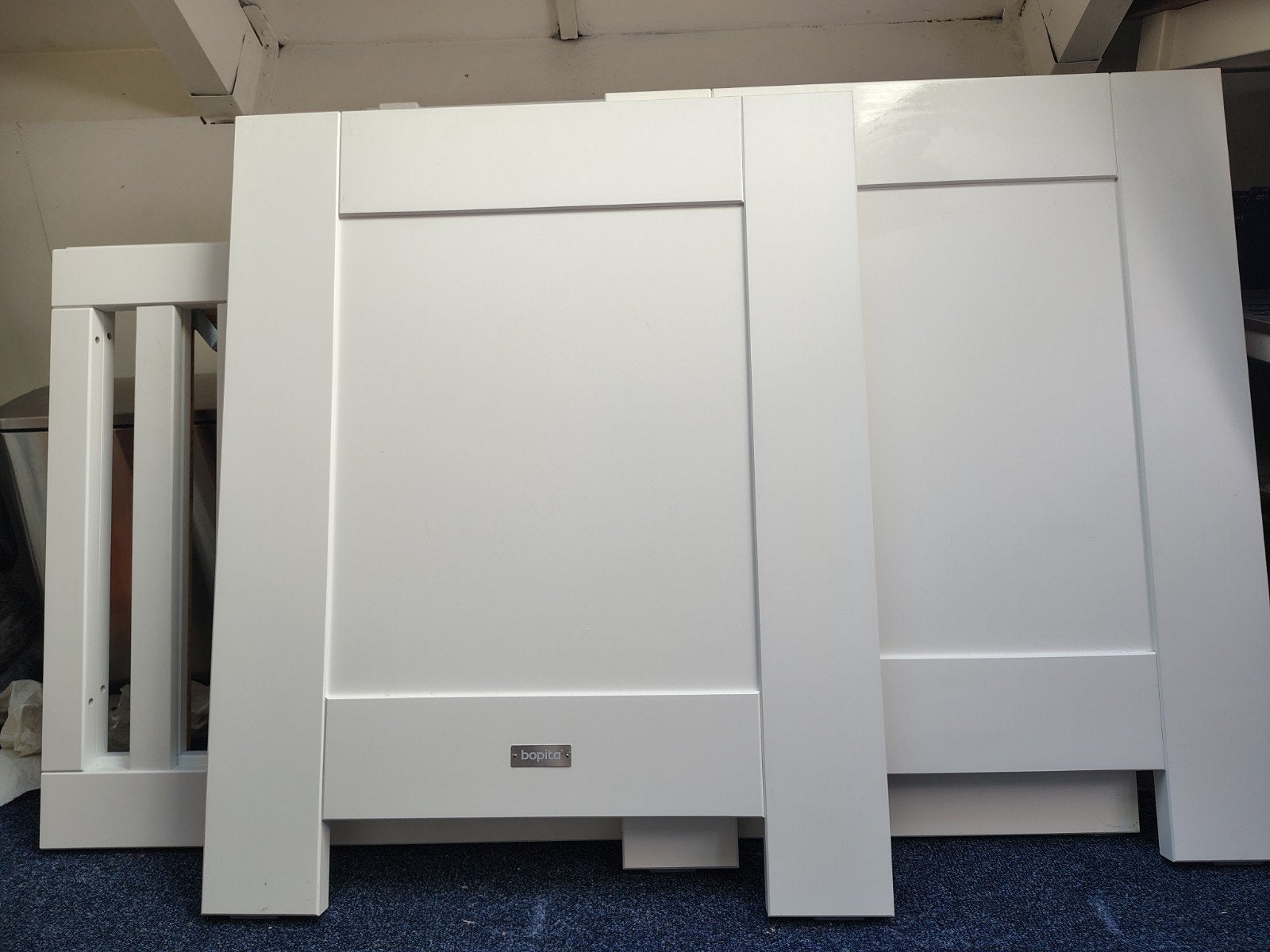 ledikantje Bopita Genova 120x60cm wit. met AeroSleep matras, Ophalen, Gebruikt, 50 tot 70 cm, 100 cm of meer