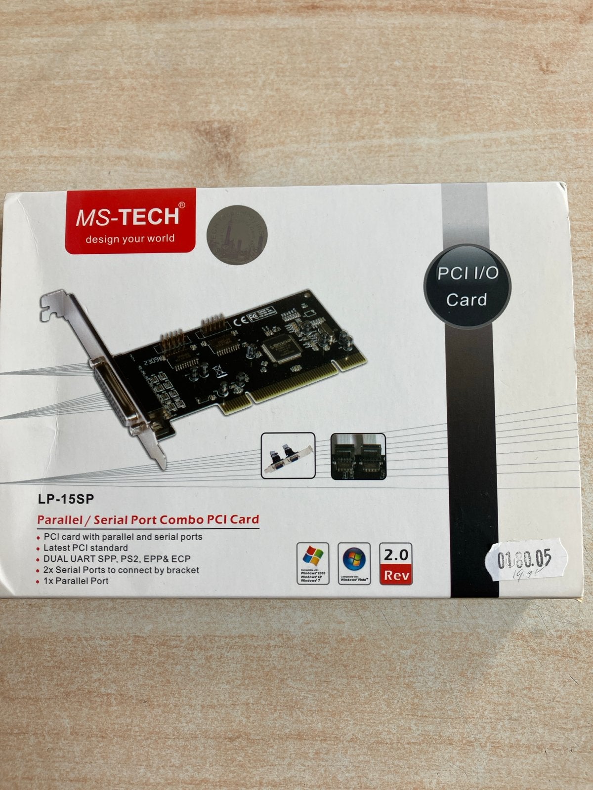 MS-Tech LP-15SP Parallel/Serial combo PCI Card,, Computers en Software, Verzenden, Nieuw
