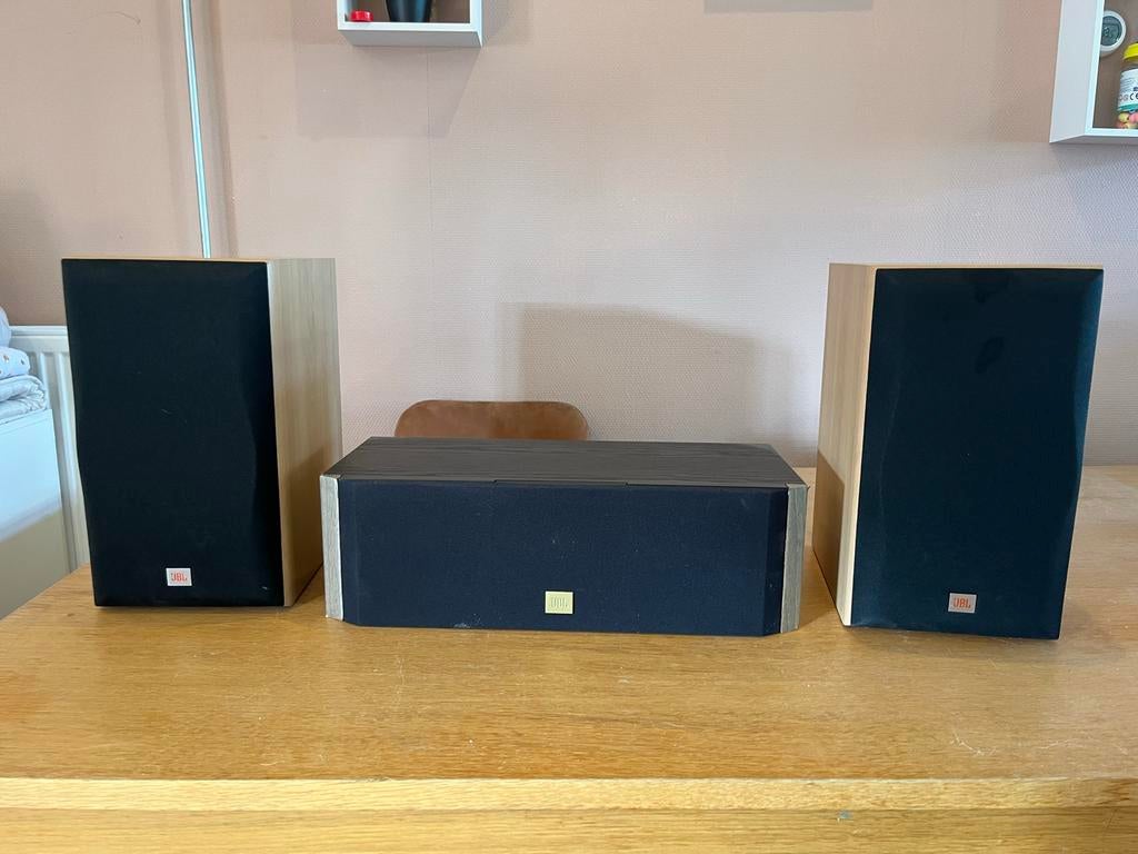 JBL Northridge E30 boekenplank speakers en L-Center speaker, Ophalen, Gebruikt, JBL, 60 tot 120 watt