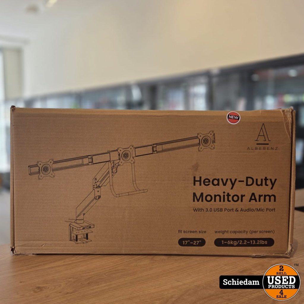 Alberenz Monitorbeugel voor 3 Schermen t/m 27 inch  | NIEUW, Computers en Software, Monitoren, Flex Ltd., Gebruikt, https://flex.com/contact-us