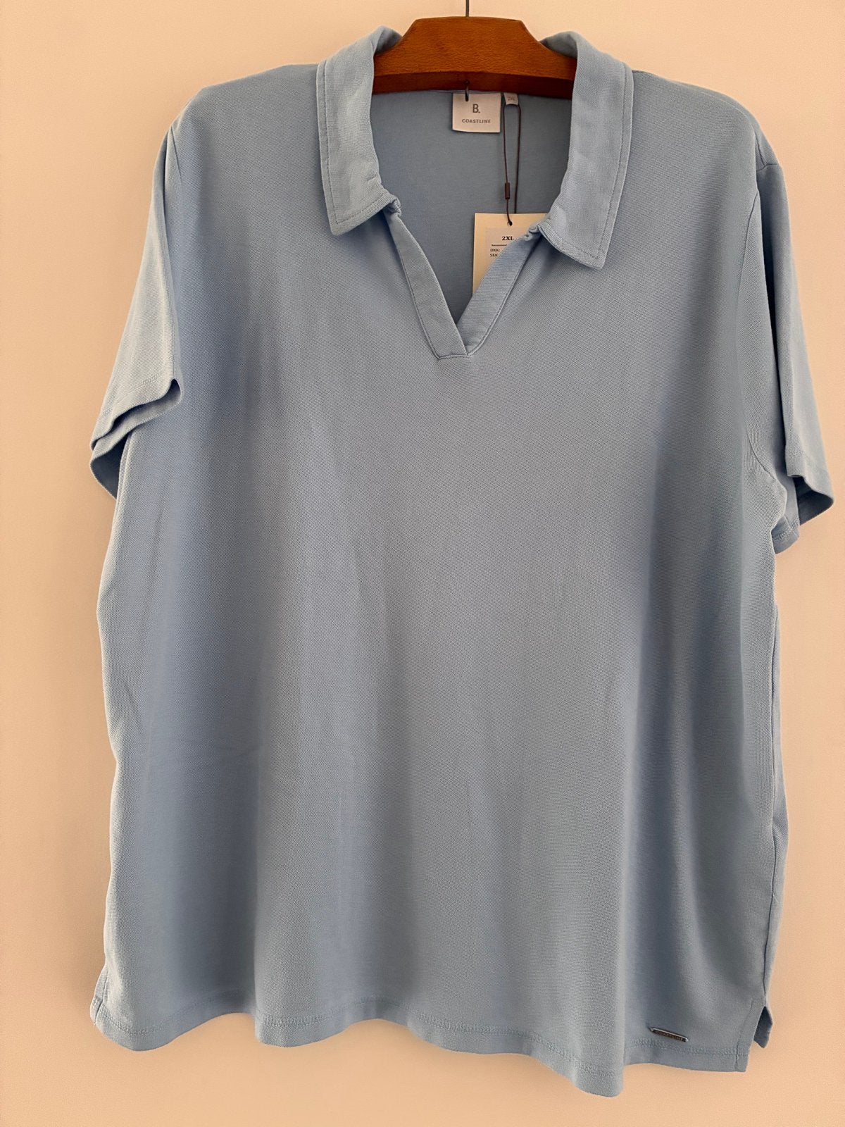 Nieuw Lichtblauwe Polo Shirt Korte Mouw - Coastline, Kleding | Dames, T-shirts, Blauw, Maat 42/44 (L), Nieuw, Ophalen of Verzenden