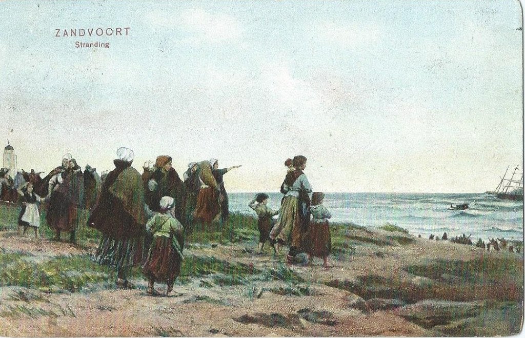ANSICHTKAART ZANDVOORT  Stranding, Ophalen of Verzenden, Voor 1920, Gelopen, Noord-Holland