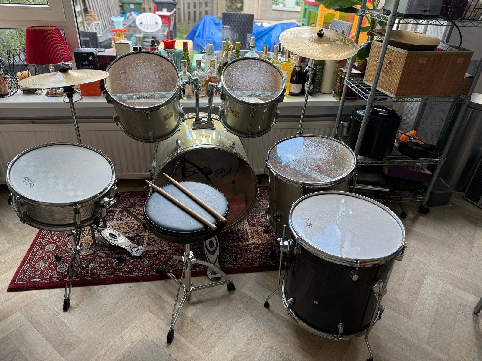 Mooi Stagg Drumstel - Compleet en Gebruiksklaar, Muziek en Instrumenten, Drumstellen en Slagwerk, Ophalen, Gebruikt, Overige merken