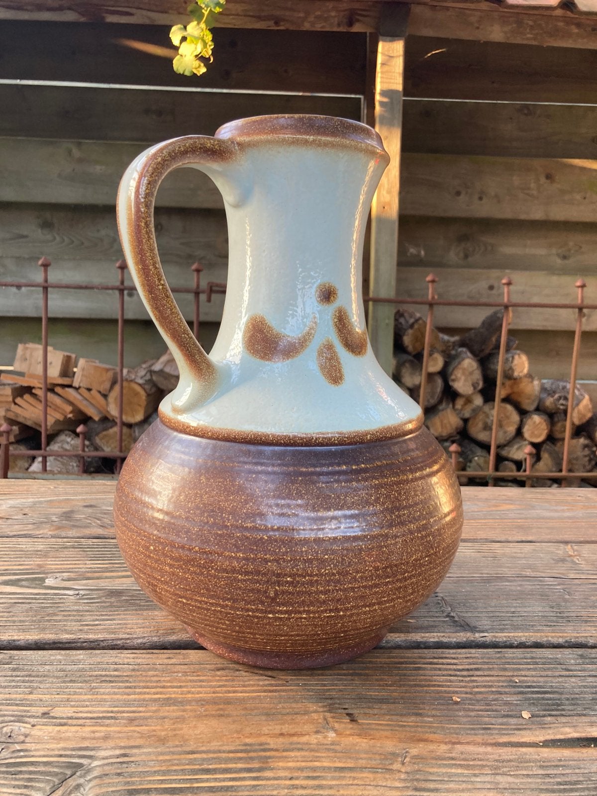 grote vintage vaas van west germany, Huis en Inrichting, Ophalen of Verzenden, Beige