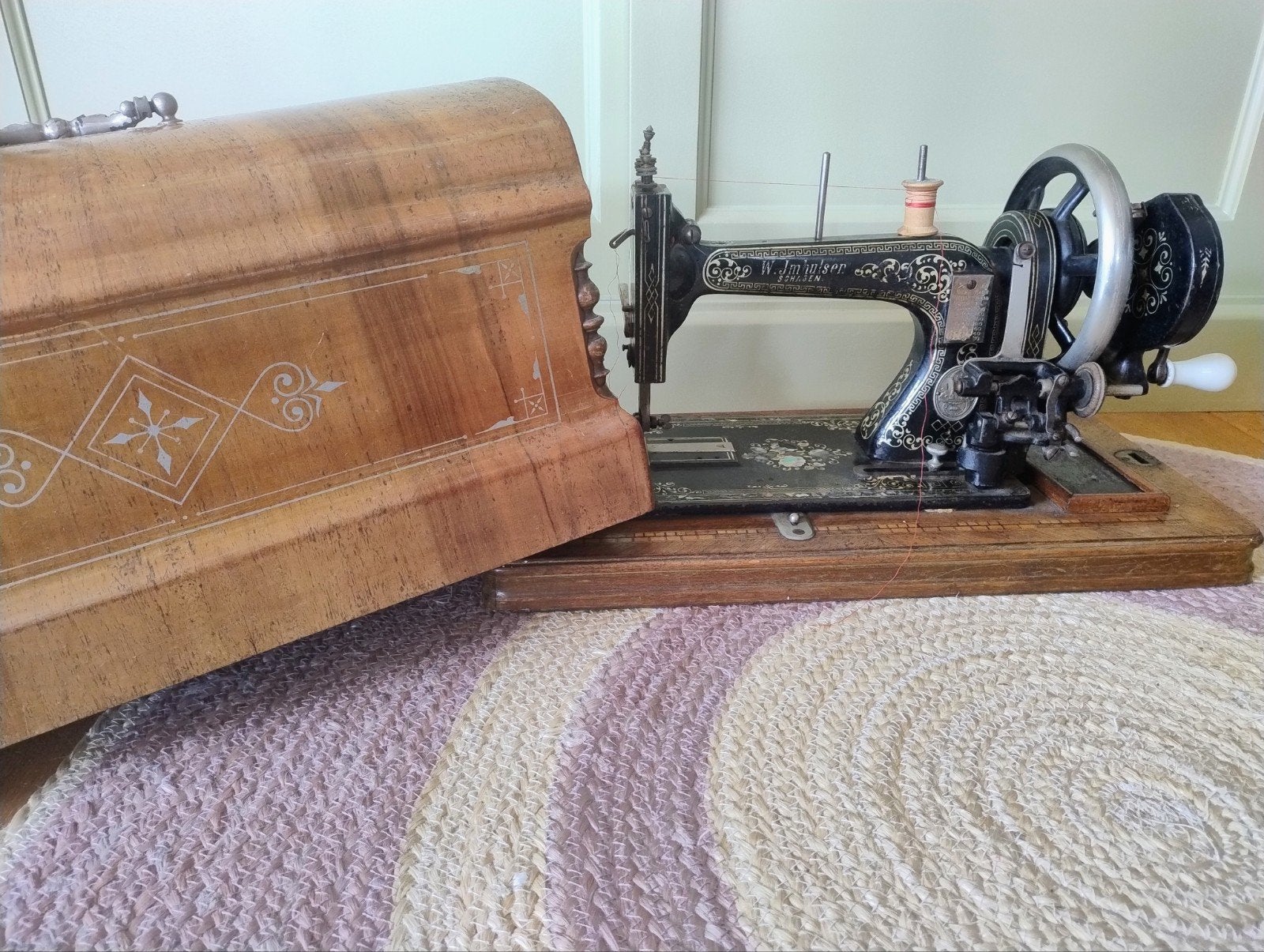 vintage naaimachine W.Jm Hulsen, Antiek en Kunst, Ophalen
