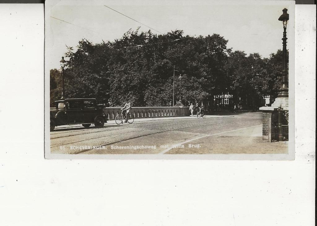 Scheveningen Schev.Weg met Wittebrug en Ford 28-7-1933, Ophalen of Verzenden, 1920 tot 1940, Gelopen, Zuid-Holland