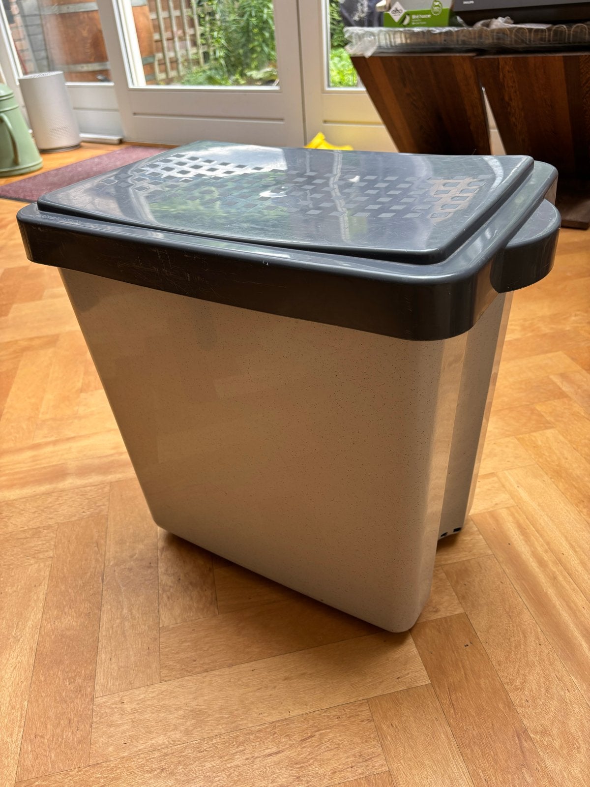 Wasmand met deksel, Ophalen, Gebruikt, Rechthoekig, Kunststof