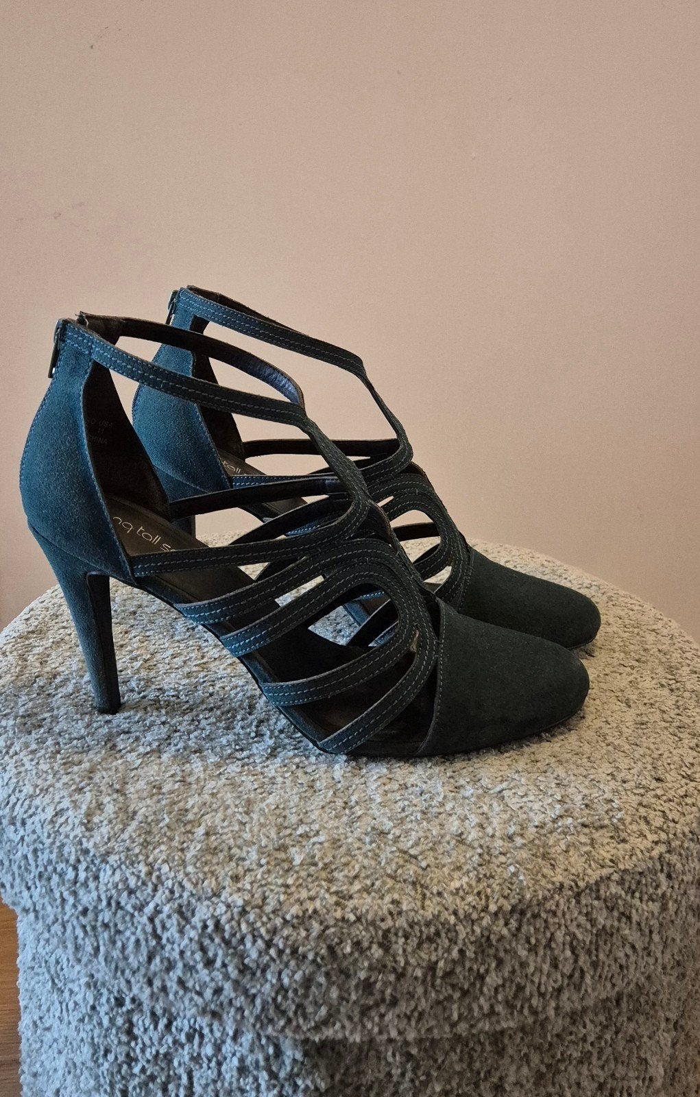 Damesschoenen van Long Tall Sally maat 43 /9 groen, Kleding | Dames, Ophalen of Verzenden, Schoenen met hoge hakken, Groen, Gedragen