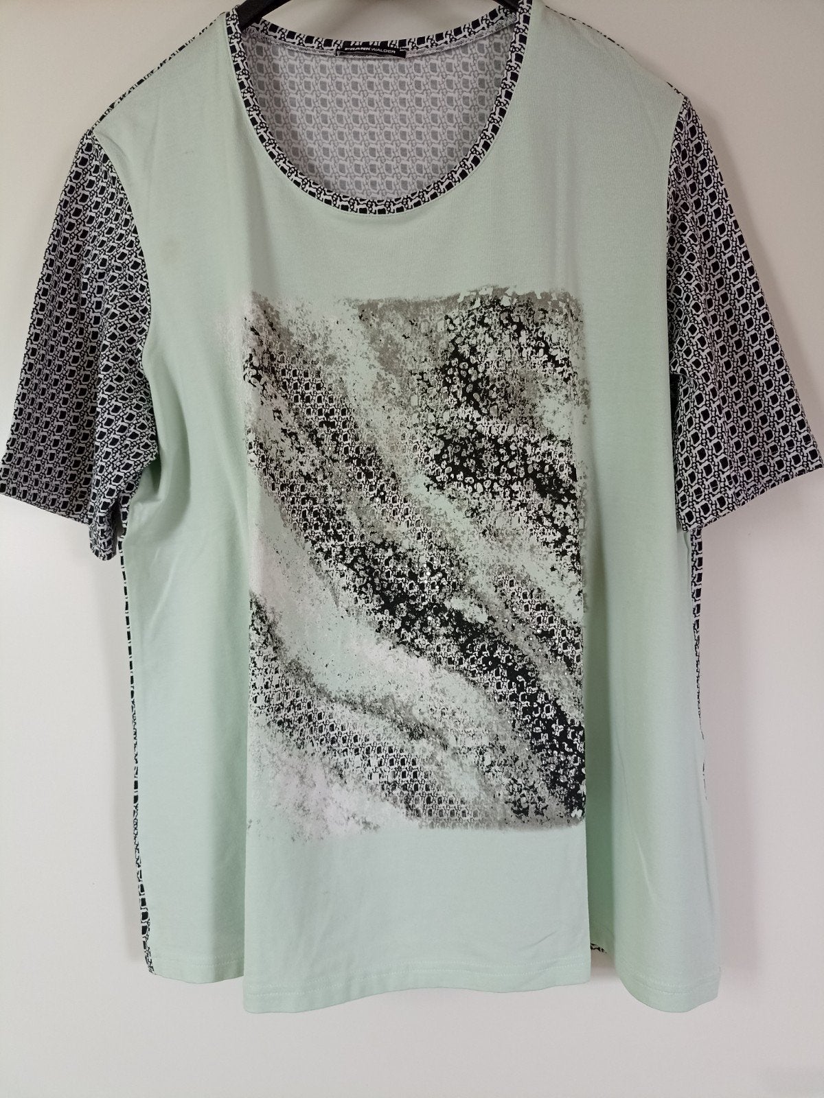 Frank Walder T-shirt met print en korte mouwen maat 48, Maat 42/44 (L), Ophalen of Verzenden, Zo goed als nieuw, Korte mouw