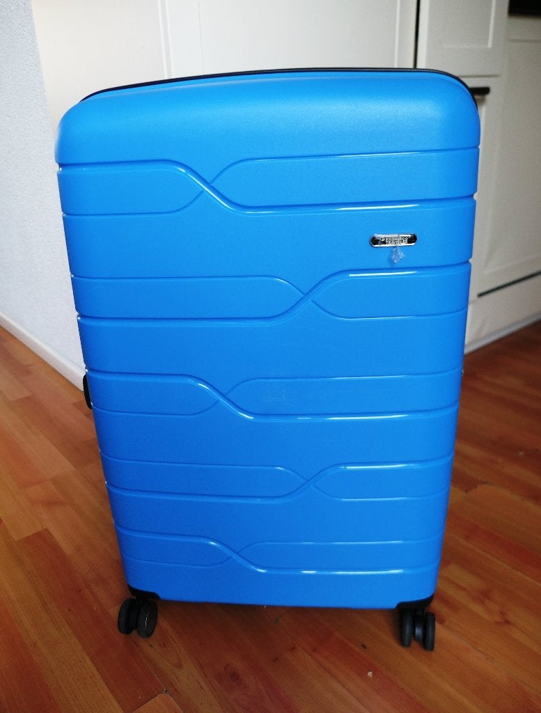 Blauwe koffer Princess Traveller – Grote Hardcase Spinner, Sieraden, Tassen en Uiterlijk, Koffers, Hard kunststof, 45 tot 55 cm