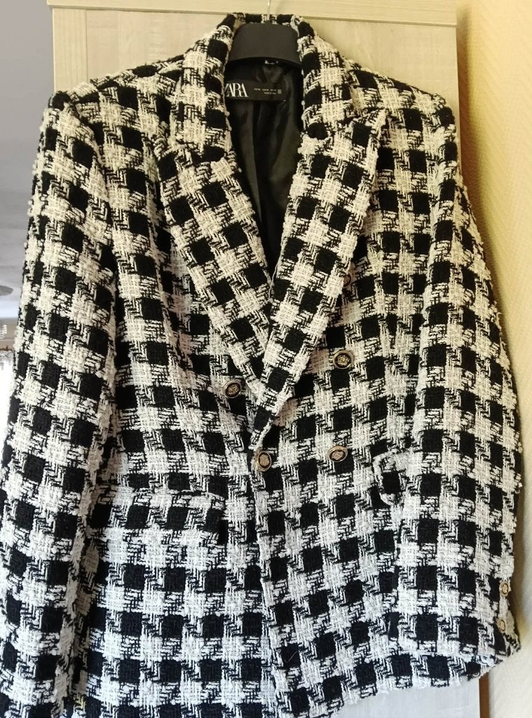 Geruite blazer Zara maat M, Maat 38/40 (M), Ophalen of Verzenden, Zo goed als nieuw, Jasje