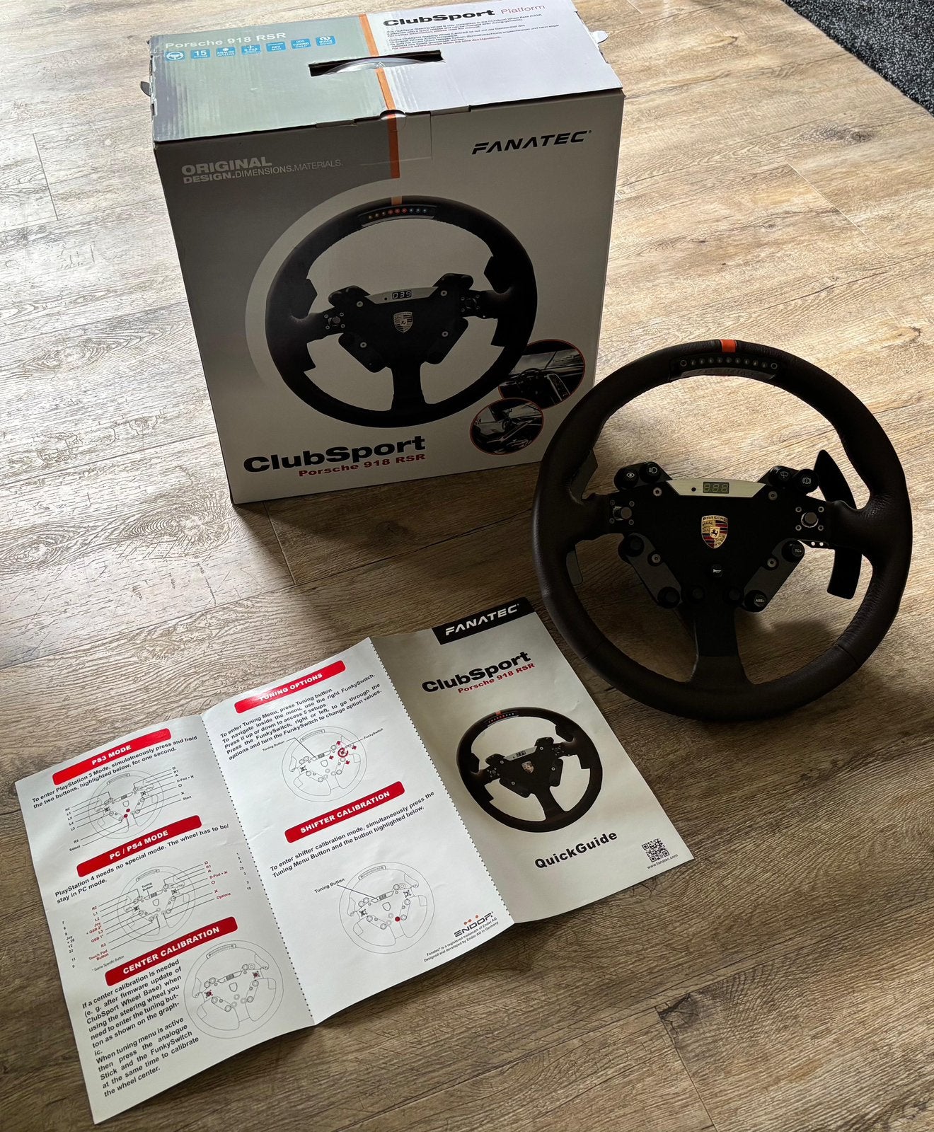 Fanatec Clubsport Porsche 918 RSR + magnetische shifters, Computers en Software, Joysticks, Ophalen of Verzenden, Zo goed als nieuw