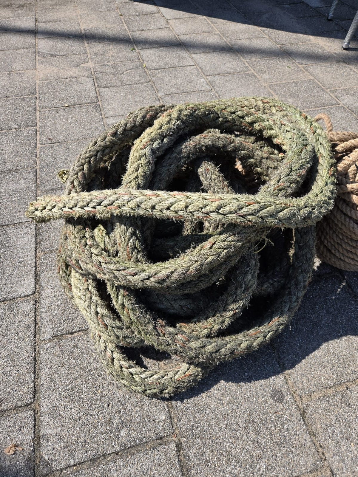 Scheepstouw, Ophalen, Gebruikt
