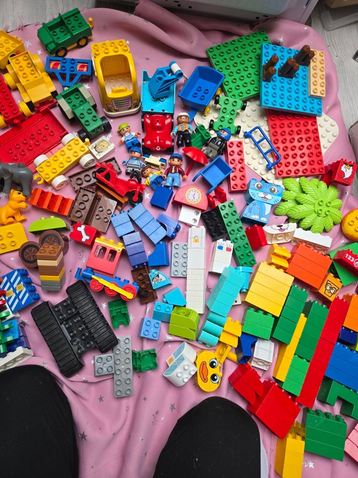Grote partij LEGO Duplo met diverse thema's en figuren, Gebruikt, Ophalen of Verzenden, Duplo, Losse stenen