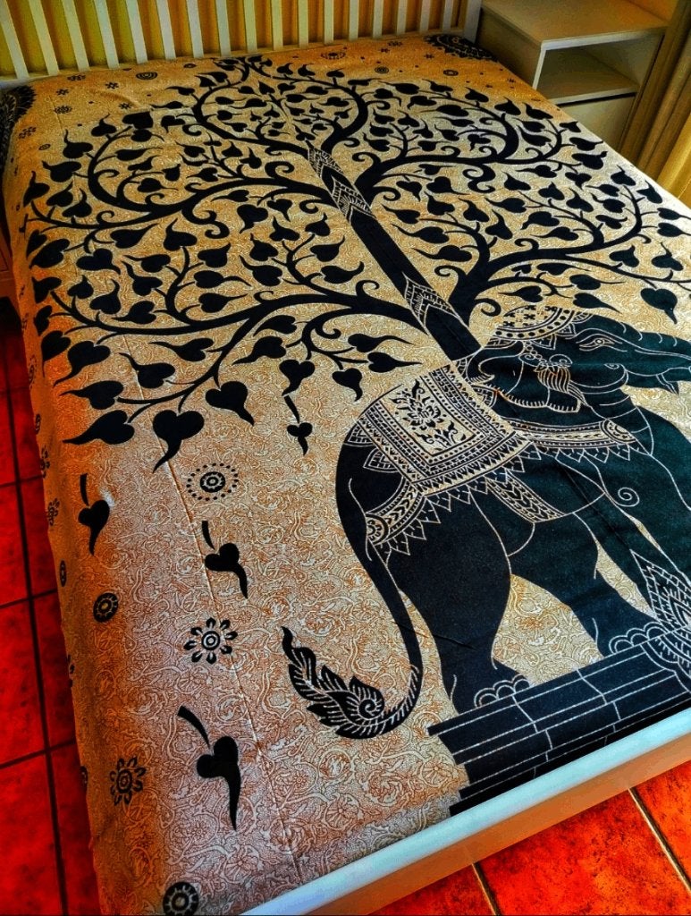 SPREI / BED / STRAND / BANK / 210240 CM ꩜, Zwart, Overige typen, Katoen, Ophalen of Verzenden