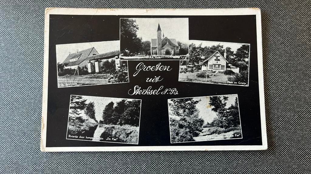 Sterksel ( Heeze) 5 luik St Jorishoeve Kerk Hans en Grietje, Ophalen of Verzenden, 1940 tot 1960, Gelopen, Noord-Brabant
