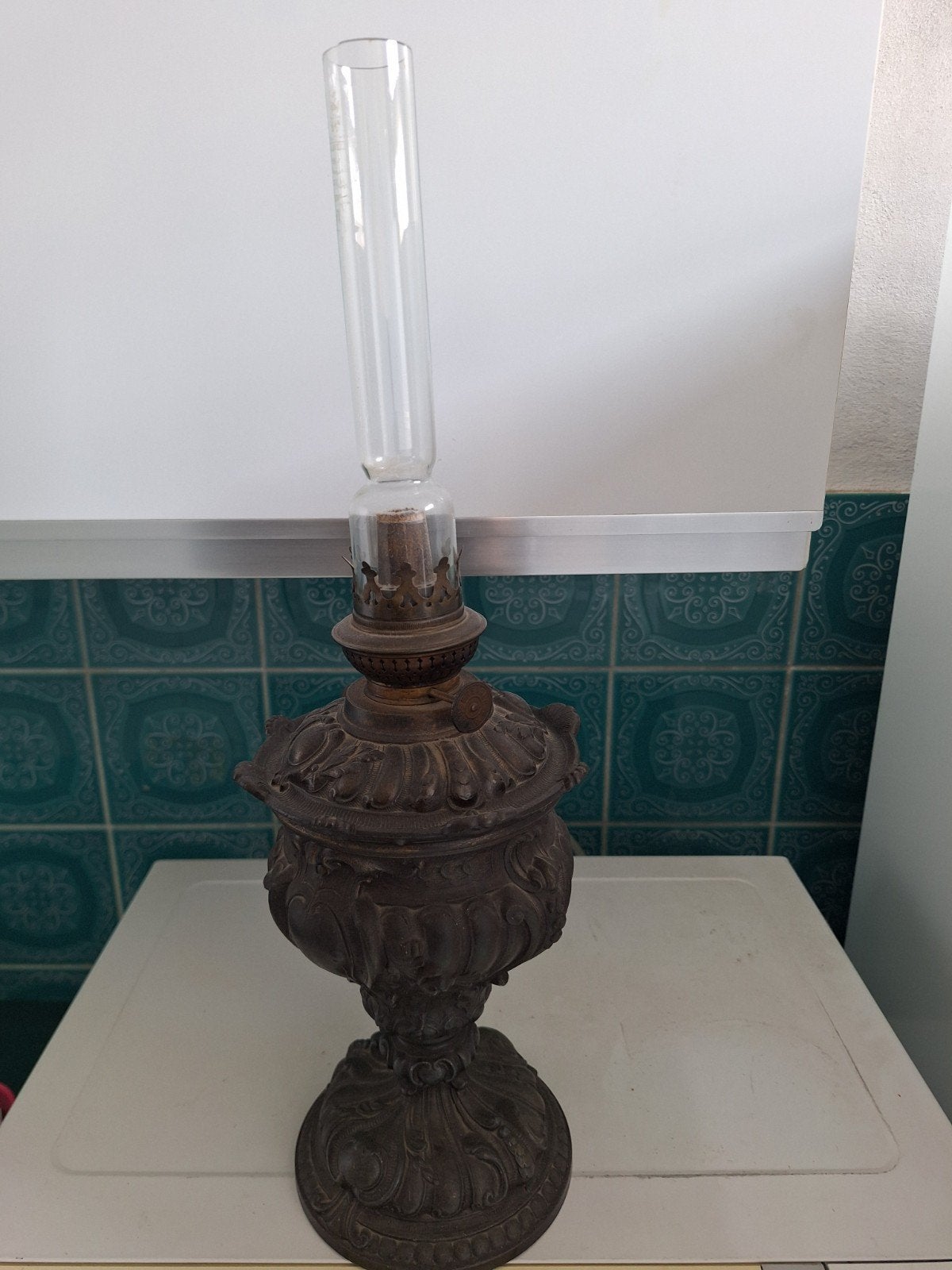 Olielamp, Antiek en Kunst, Antiek | Lampen, Ophalen of Verzenden