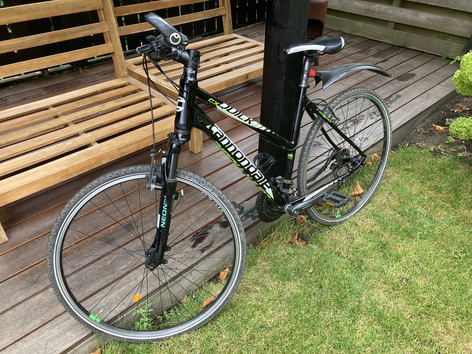 Cannondale CX Quick Damesfiets - Zwart/Groen, 28 inch, Velgrem, Meer dan 20 versnellingen, Ophalen