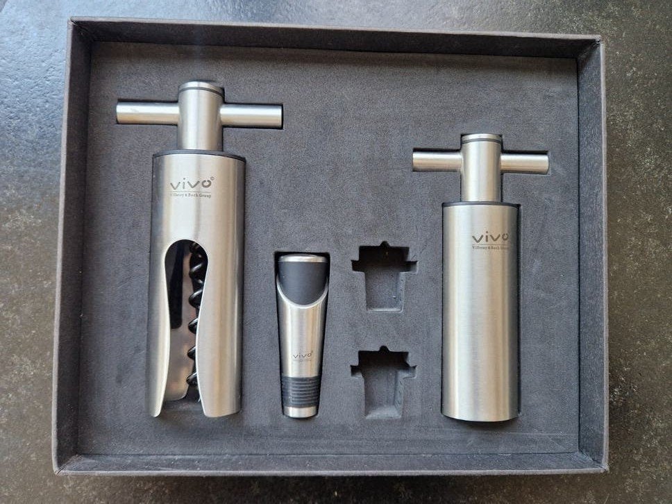 Vivo RVS Wijnaccessoireset, Ophalen of Verzenden, Zo goed als nieuw