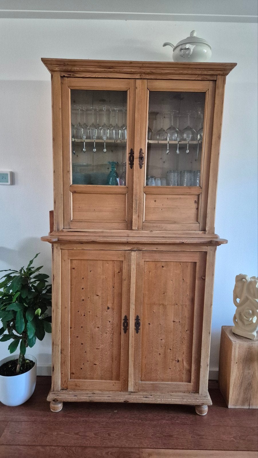 servieskast hout, Huis en Inrichting, Kasten | Buffetkasten, Ophalen, 100 tot 150 cm, 200 cm of meer, Zo goed als nieuw