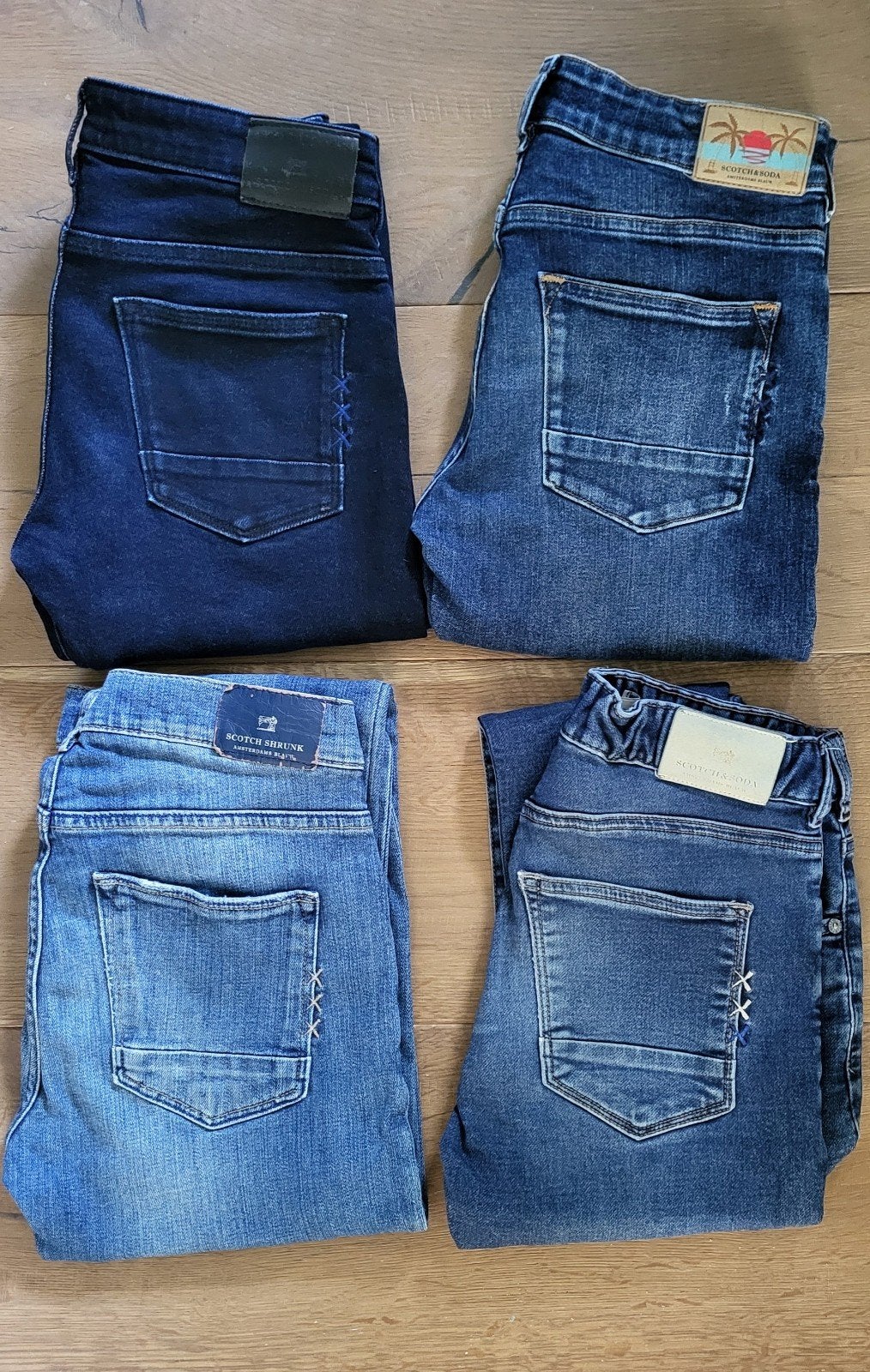 4 Scotch & Soda spijkerbroeken, mt 14 / 164, z.g.a.n., Broek, Ophalen of Verzenden, Zo goed als nieuw, Scotch & Soda