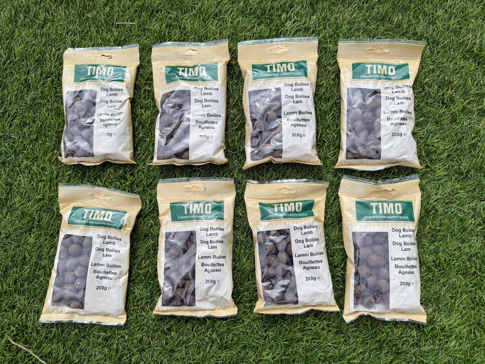 8x TIMO dog boilies lamb, Ophalen of Verzenden, Hond