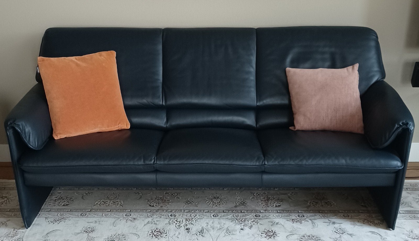 Leolux Bora Beta 3zits bank in leer, Ophalen, Gebruikt, 150 tot 200 cm, Tweepersoons