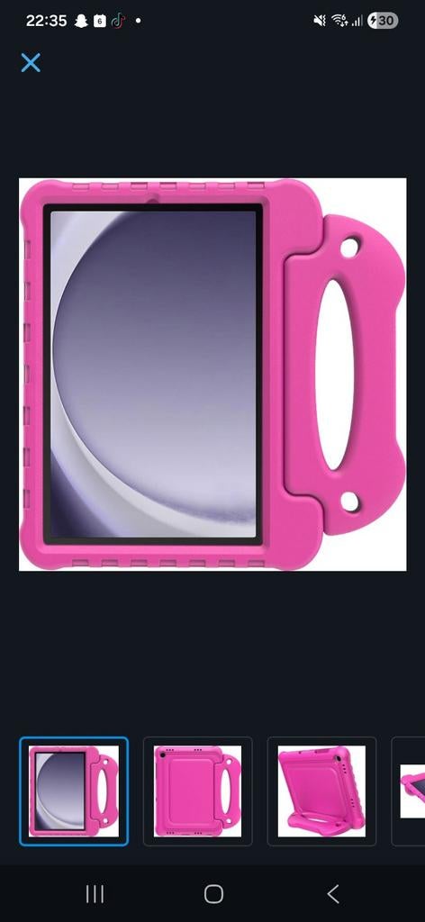 Roze Tablet Hoes met Handvat - Universeel, Computers en Software, Tablet-hoezen, Ophalen, Samsung galaxy A9, 11 inch, Nieuw