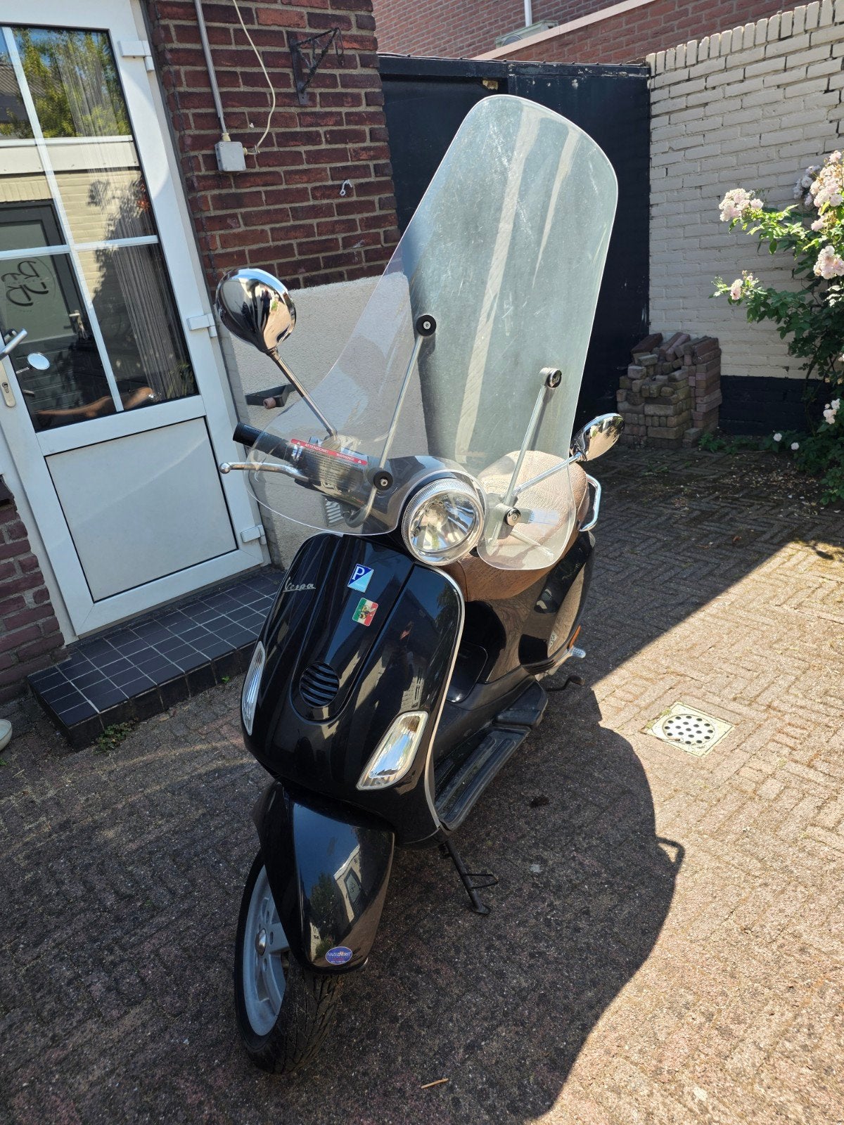 Vespa LX50 2t 25km/h - Zwart, inclusief windscherm, Ophalen, Gebruikt, Benzine, 50 cc