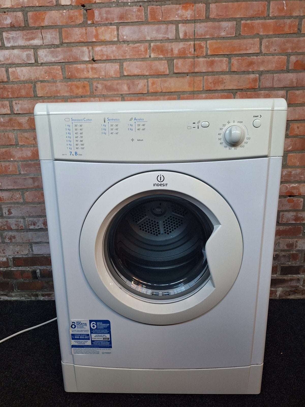 Indesit Luchtafvoer Wasdroger - prima conditie, Witgoed en Apparatuur, Ophalen, 6 tot 8 kg, Luchtafvoer, Zo goed als nieuw
