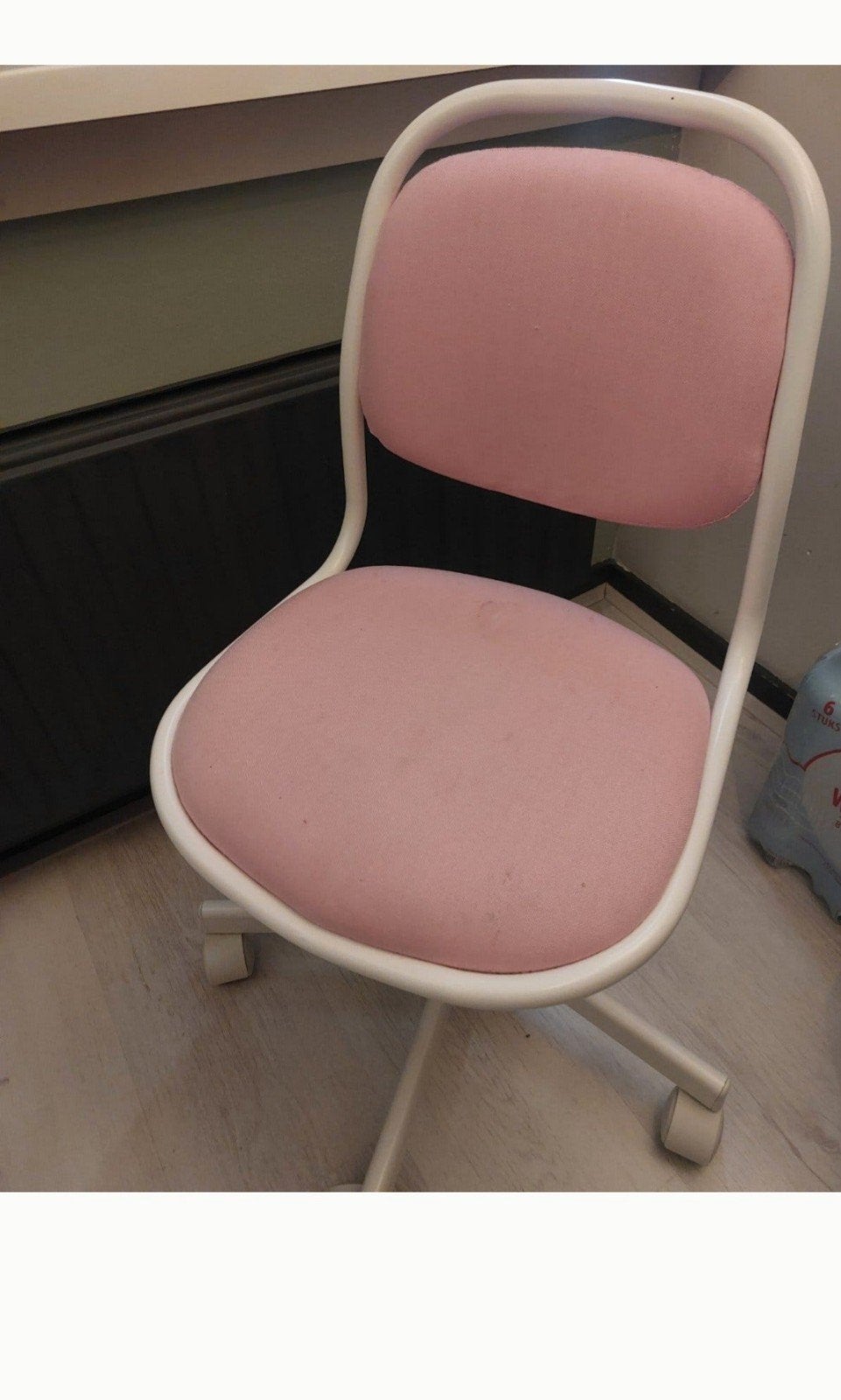 ikea bureaustoel/kinderstoel roze/wit, Ophalen, Gebruikt, Overige typen
