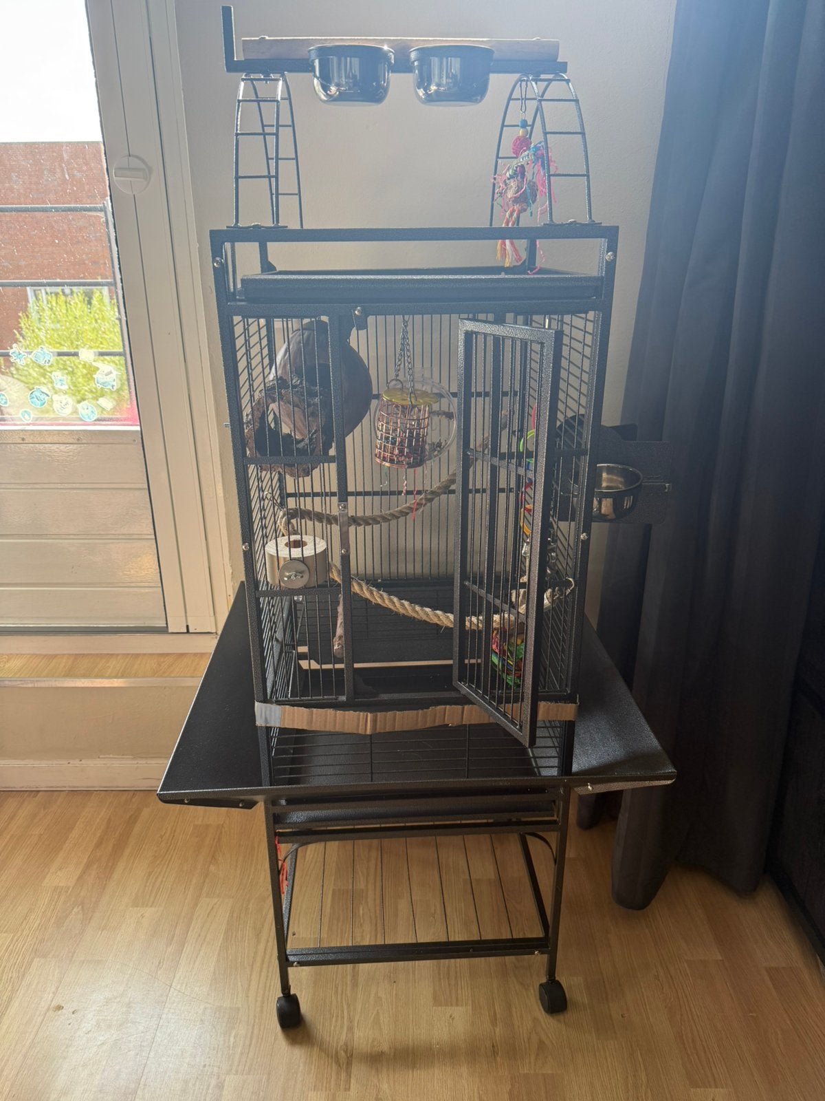 Vogelkooi nieuw, Ophalen, Zo goed als nieuw, Metaal, Vogelkooi