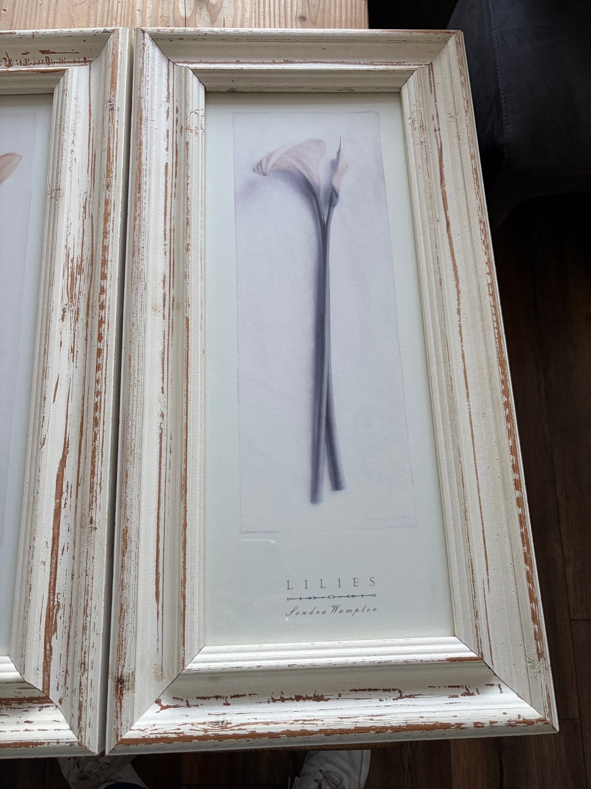 Set van 3 fotolijsten met bloemenprints, Ophalen, Gebruikt, Fotolijst, Met afbeelding