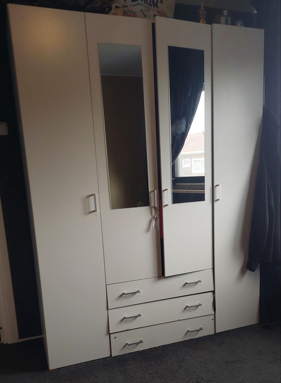 Witte kledingkast, Ophalen, 200 cm of meer, Zo goed als nieuw, 200 cm of meer