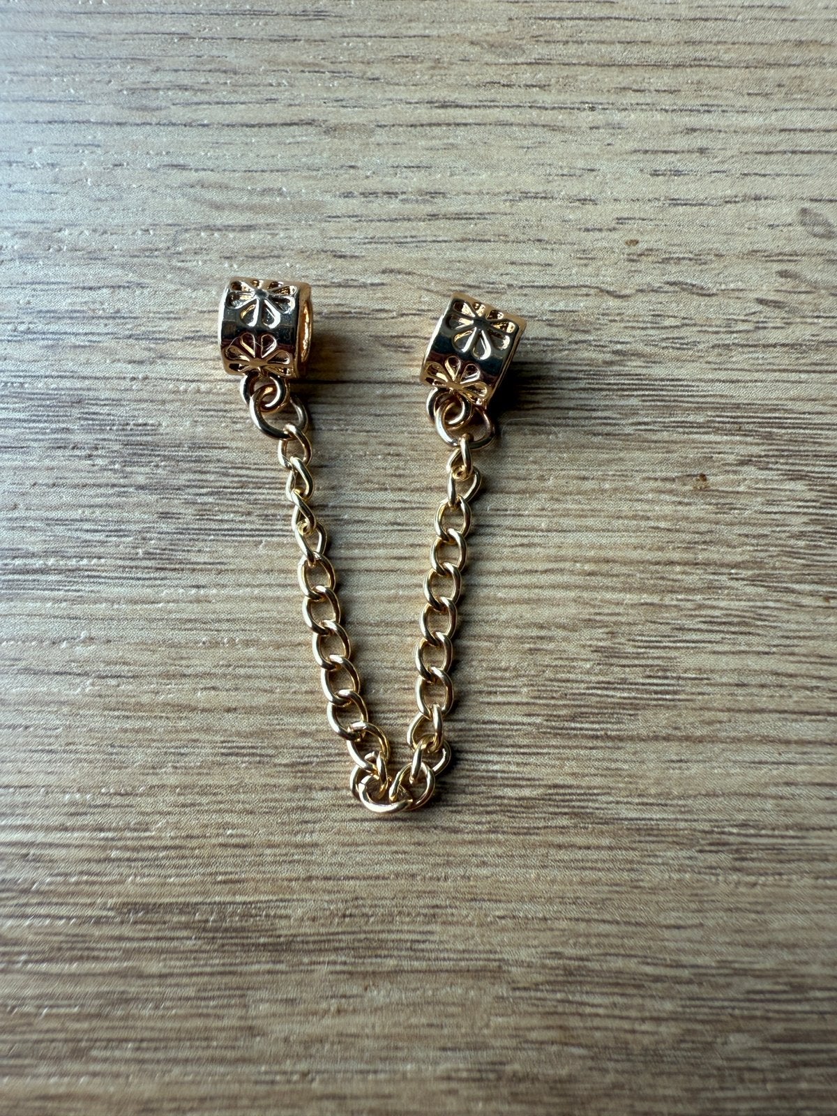 Gouden safety chain voor Pandora armband, Ophalen of Verzenden, Zo goed als nieuw, Goud, Overige materialen
