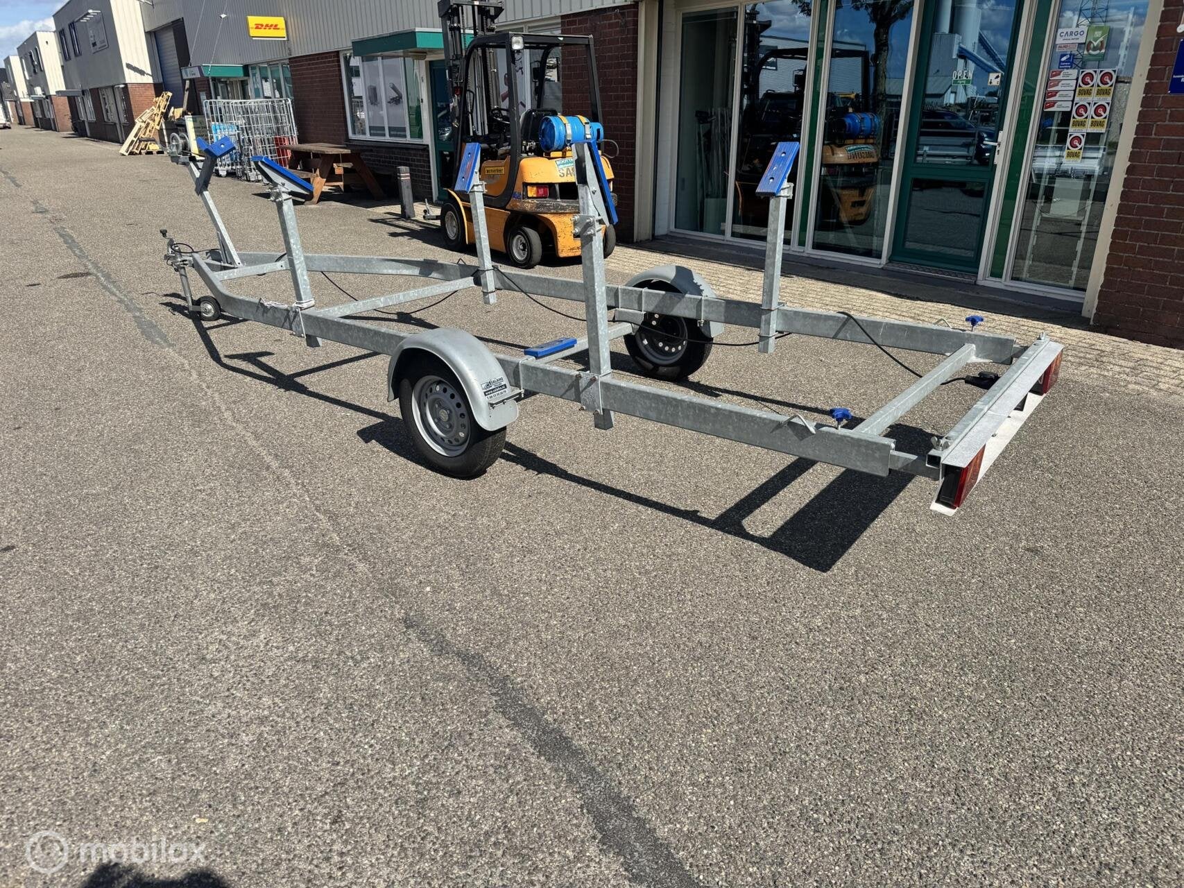 Kalf Zeilboottrailer ongeremd 6m, Watersport en Boten, Boottrailers, Gebruikt, Overige typen, Dubbelassig (tandemas)