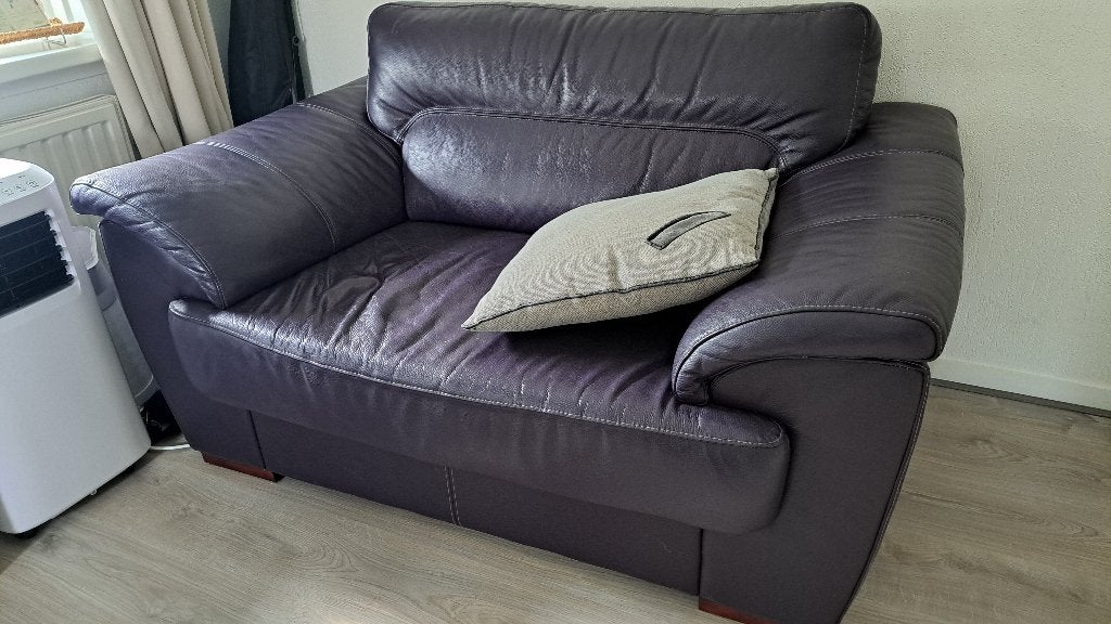 Fauteuil/Loveseat, Huis en Inrichting, Fauteuils, Ophalen, Kunststof, Kunstleer, Gebruikt