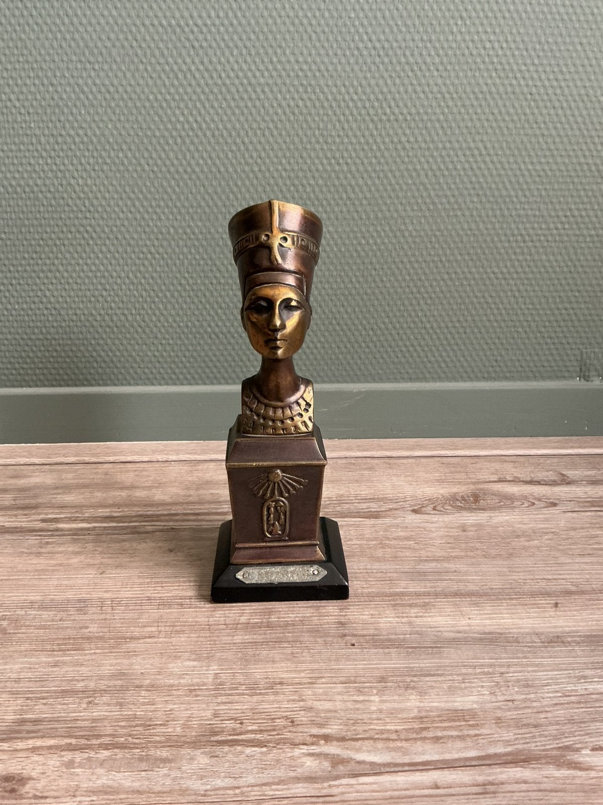 Nefertiti bronzen buste van de egyptische koningin, Ophalen of Verzenden, Brons