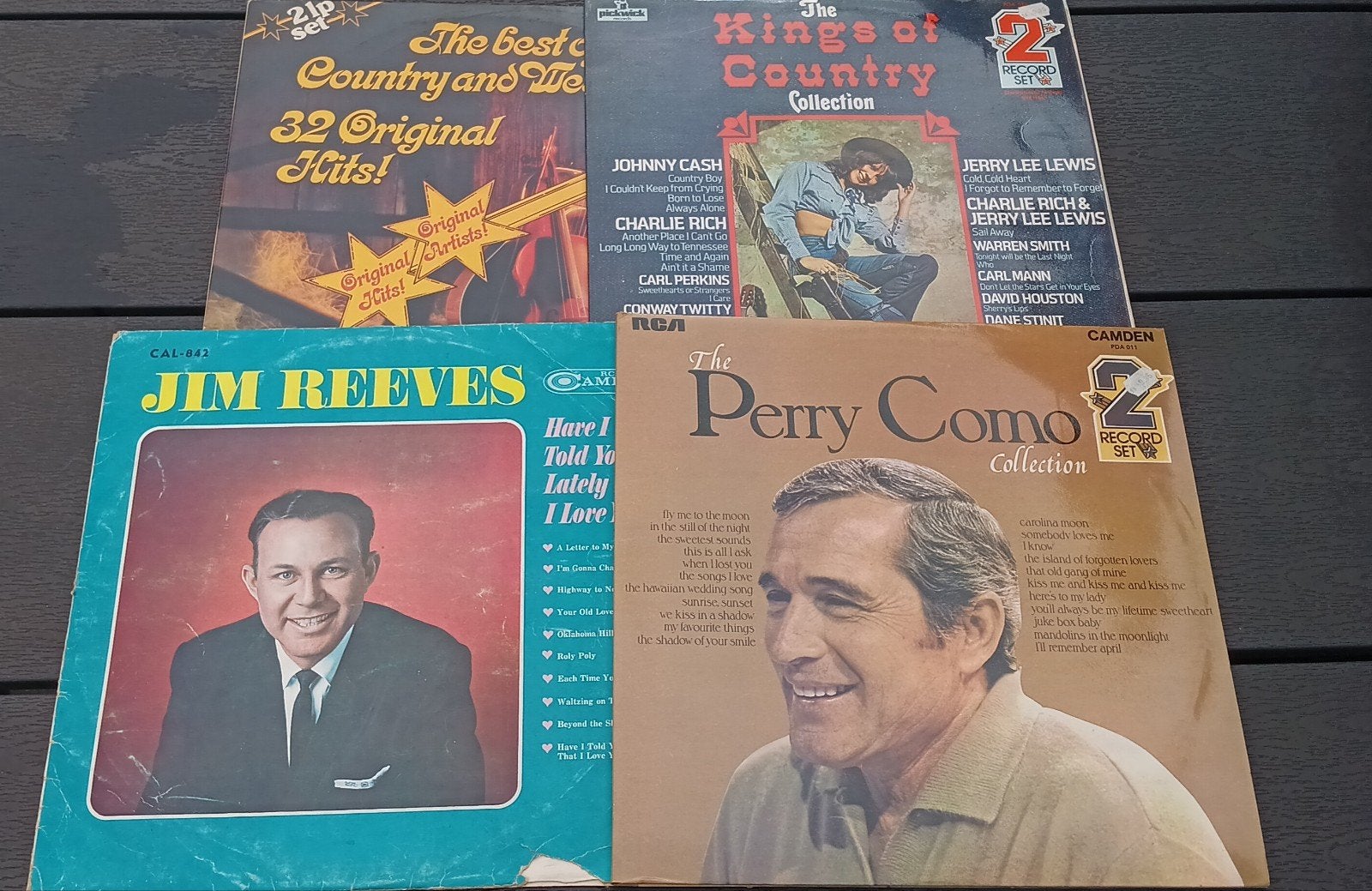 4 Country & Western LP's, Ophalen, LP, Gebruikt, Complilatie