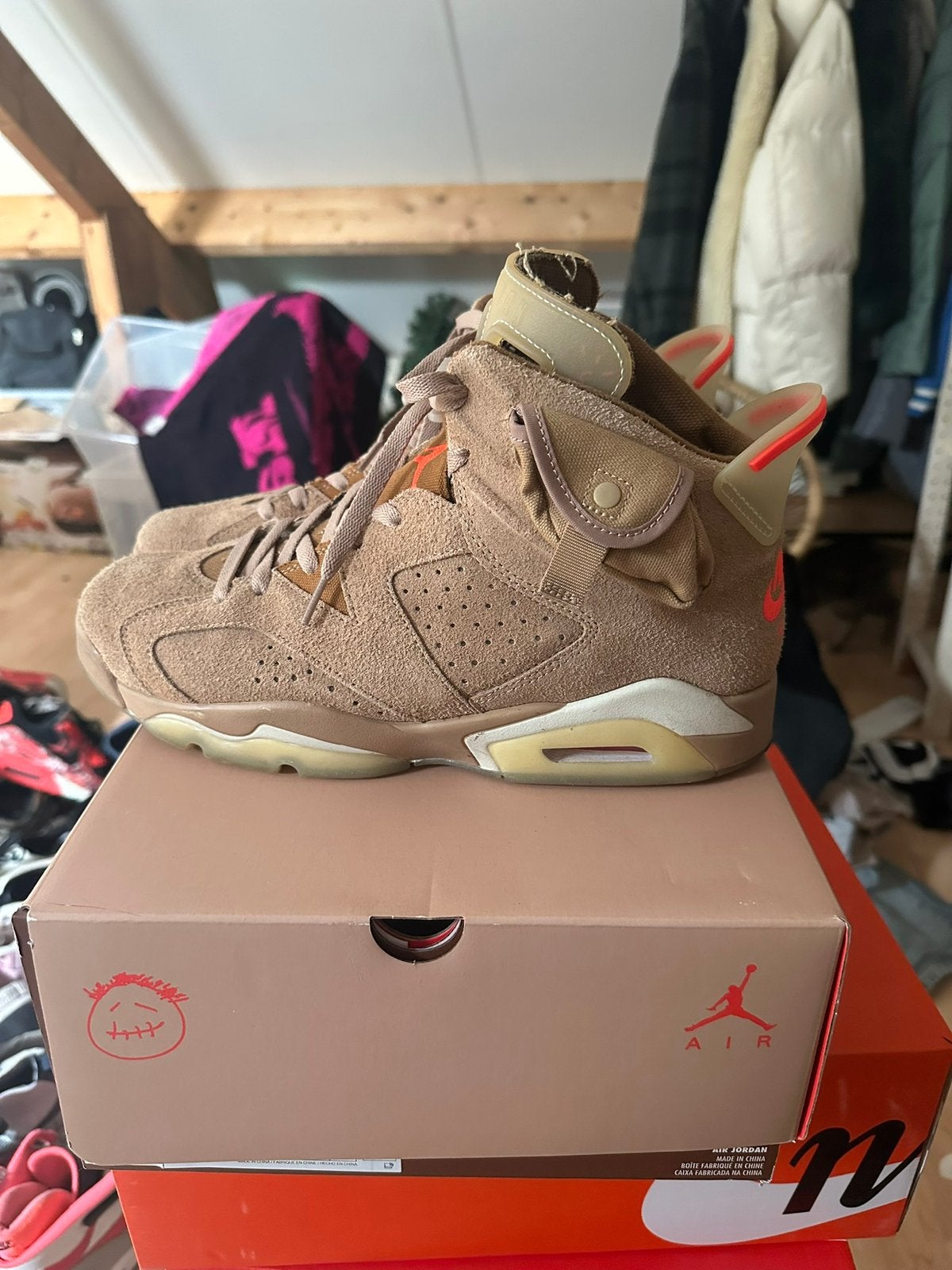 Travis scott jordan 6 45,5, Verzenden, Gebruikt, Schoenen