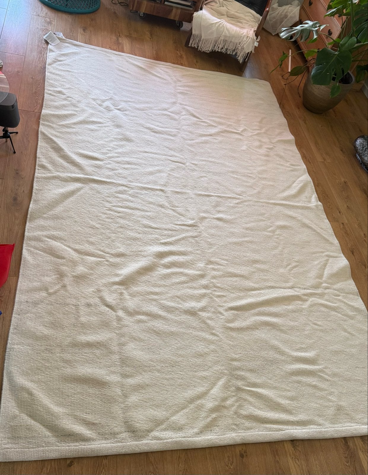 IKEA TIDTABELL Vloerkleed 200x300 cm - Uitstekende staat, Ophalen of Verzenden, Zo goed als nieuw, 200 cm of meer, Crème