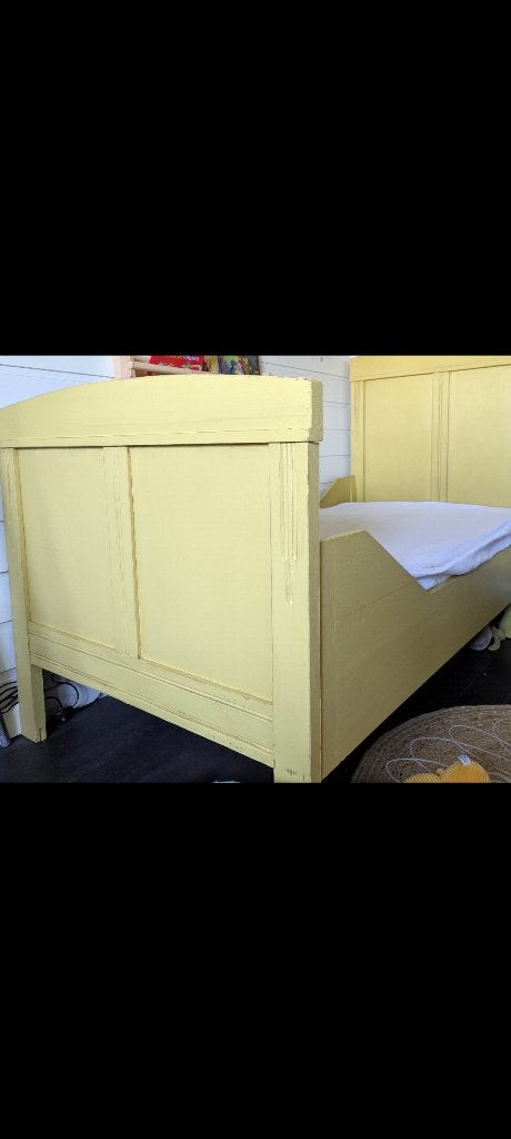 Brocante kinderbed, Ophalen, 85 tot 100 cm, Gebruikt, Lattenbodem