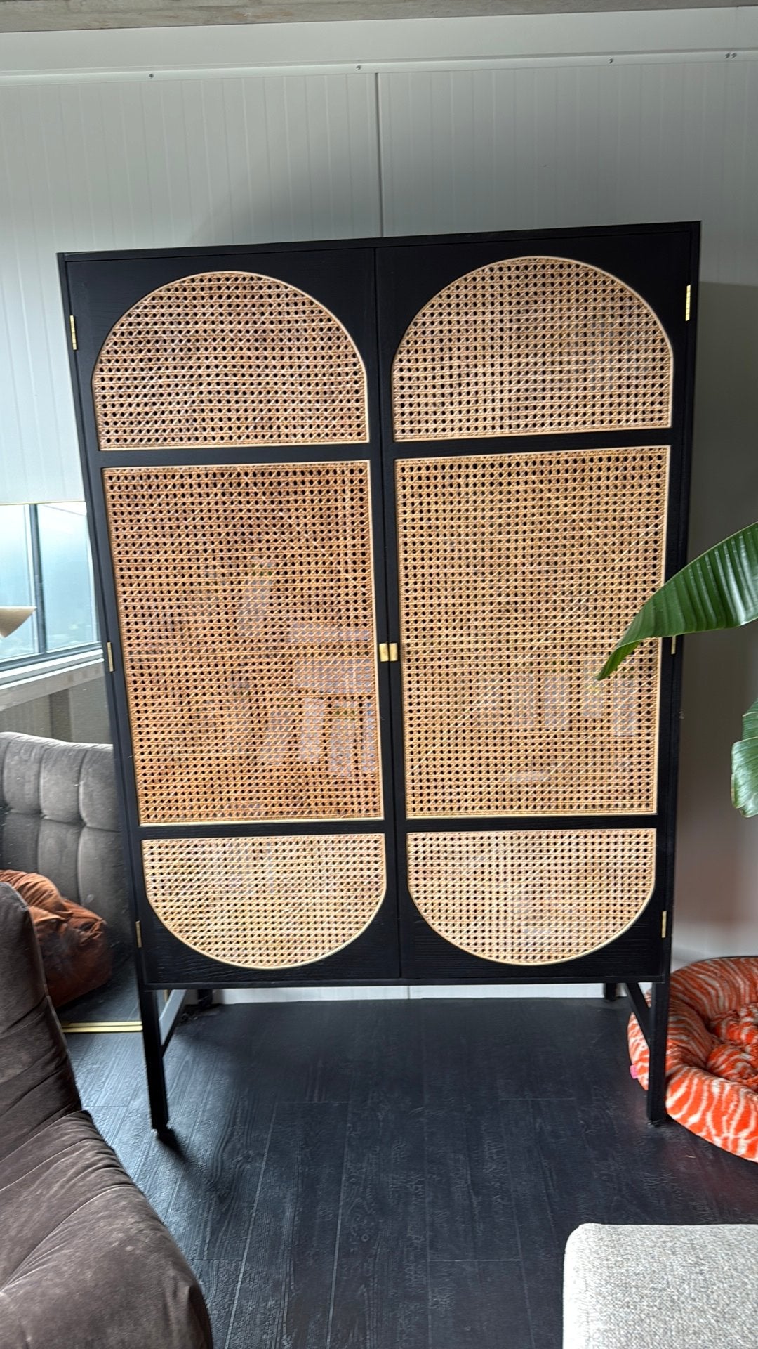 Hkliving webbing kledingkast zwart hout, Huis en Inrichting, Ophalen, Zo goed als nieuw, 25 tot 50 cm, 150 tot 200 cm