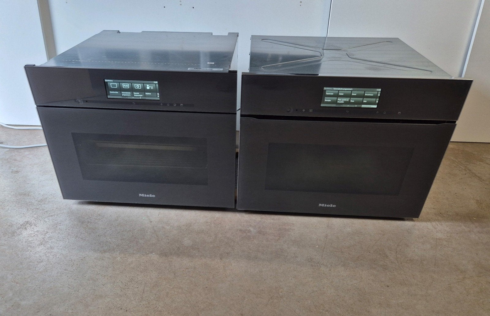 MIELE set: combi oven/magnetron + combi stoom oven GREEPLOOS, Ophalen, Combimagnetron, Gebruikt, Inbouw